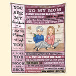 To My Beautiful Daughter - Family Personalized Custom Blanket - Christmas Gift From Mom
