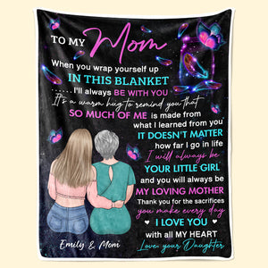 Like Mother Like Daughter - Family Personalized Custom Blanket - Christmas Gift From Mom