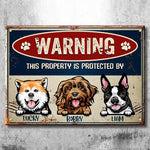 Warning Zone - Funny Personalized Dog Metal Sign
