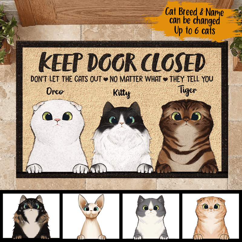 Don't Let The Cats Out - Funny Personalized Cat Decorative Mat (WW)