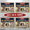 Warning Dogs Multiple Quotes - Funny Personalized Dog Metal Sign
