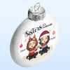 Besties Forever - Bestie Personalized Custom White Flat Ball Ornament - Christmas Gift For Best Friends, BFF, Sisters
