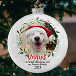 Custom Pet Photo First Christmas Gifts for Dog Lovers - Personalized Ornament