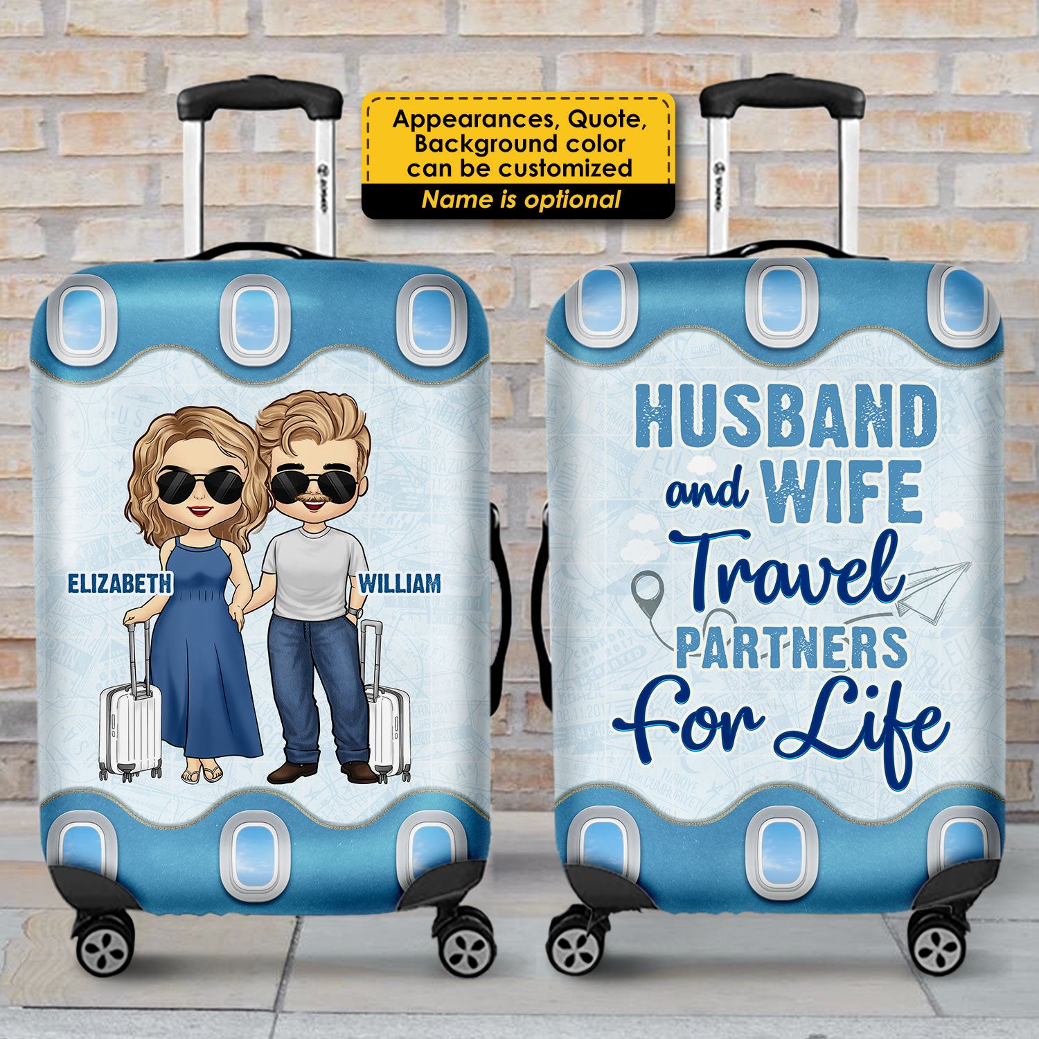 Travel Partners For Life Personalized Luggage Cover PawfectHouse™