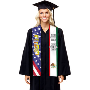 Country Flag Class of 2024 Best Gift For Graduation's Day - Personalized Graduation Stole