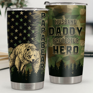 Husband Daddy Protector Hero - Tumbler - To My Dad, Gift For Dad, Dad Gift From Daughter And Son, Birthday Gift For Dad