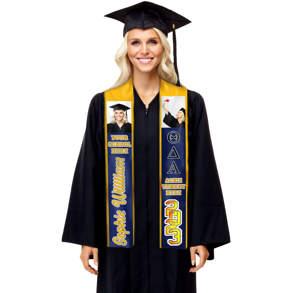 of 2023 Fraternity Graduation Stole Upload Image - Personalize Pawfect House
