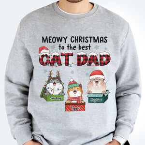 Meowy Christmas To The Best Cat Mom - Personalized Unisex T-Shirt, Hoodie, Sweatshirt