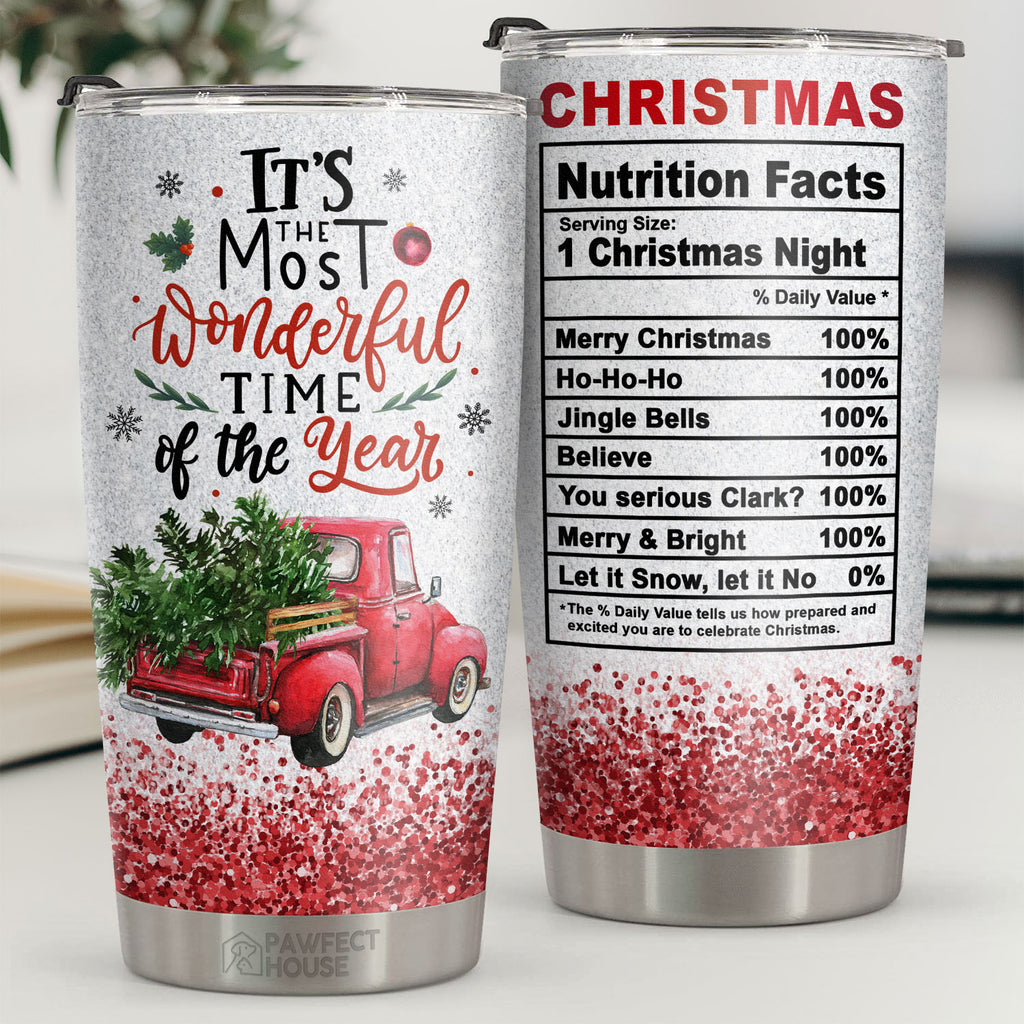 It's the Most Wonderful Time of the Year Christmas Engraved YETI Rambler  Tumbler | Holiday Tumbler | Christmas Coffee Mug | Christmas Gift