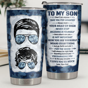 How Others See You Is Not Important, How You See Yourself Means Everything - Tumbler - To My Son, Gift For Son, Son Gift From Dad, Birthday Gift For Son