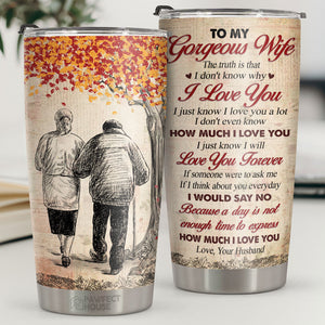 I Don't Know Why I Love You I Just Know I Love You A Lot - Tumbler - To My Wife, Gift For Wife, Anniversary, Engagement, Wedding, Marriage Gift
