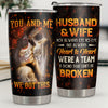 Husband Wife Not Always Eye To Eye But Always Heart To Heart - Tumbler - Gift For Couple, Husband Wife, Anniversary, Engagement, Wedding, Marriage Gift