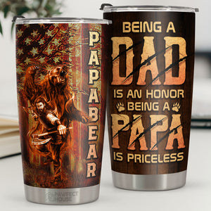 Being A Papa Is Priceless - Tumbler - To My Dad, Gift For Dad, Dad Gift From Daughter And Son, Birthday Gift For Dad