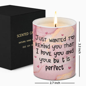 I Love You - Couple Smokeless Scented Candle - Gift For Husband Wife, Anniversary