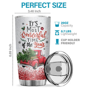 It's The Most Wonderful Time Of The Year - Tumbler - Christmas Gift For Family, Couple, Friends, Christmas Decoration, Holiday Gift