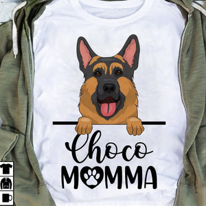 DOG'S MOMMA - PERSONALIZED CUSTOM UNISEX T-SHIRT.