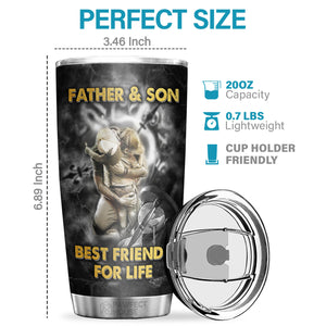 I Know It's Not Easy For A Man To Raise A Child - Tumbler - To My Dad, Gift For Dad, Dad Gift From Daughter And Son, Birthday Gift For Dad