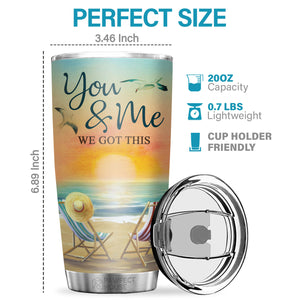 Meeting You Was Fate But Falling In Love With You Was Beyond My Control - Tumbler - Gift For Couples, Husband Wife
