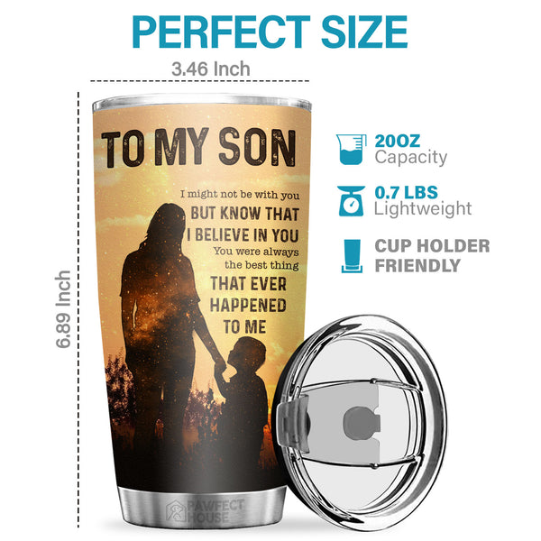 Proud Of The Man You Are My Son Personalized Tumbler - TeeUni