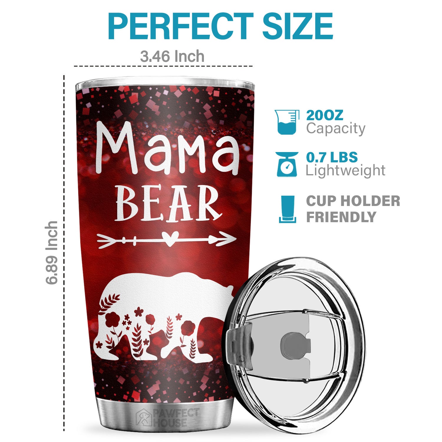 Mama Bear, Mom Nutrition Facts - Tumbler - Christmas Gift For Family, -  Pawfect House ™