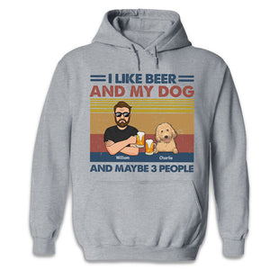 I Like Beer And My Dogs - Dog Personalized Custom Unisex T-shirt, Hoodie, Sweatshirt - Gift For Pet Owners, Pet Lovers