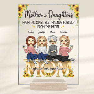Mom, You're My Sunshine - Family Personalized Custom Acrylic Plaque - Mother's Day, Birthday Gift For Mom