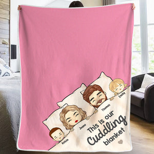 Our Cuddling Blanket - Family Personalized Custom Blanket - Gift For Family Members