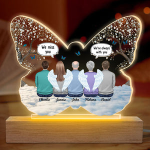 We Miss You More Than Anything - Memorial Personalized Custom Butterfly Shaped 3D LED Light - Mother's Day, Sympathy Gift, Gift For Family Members