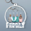 Family Is Everything - Family Personalized Custom Snow Globe Shaped Acrylic Keychain - Gift For Family Members