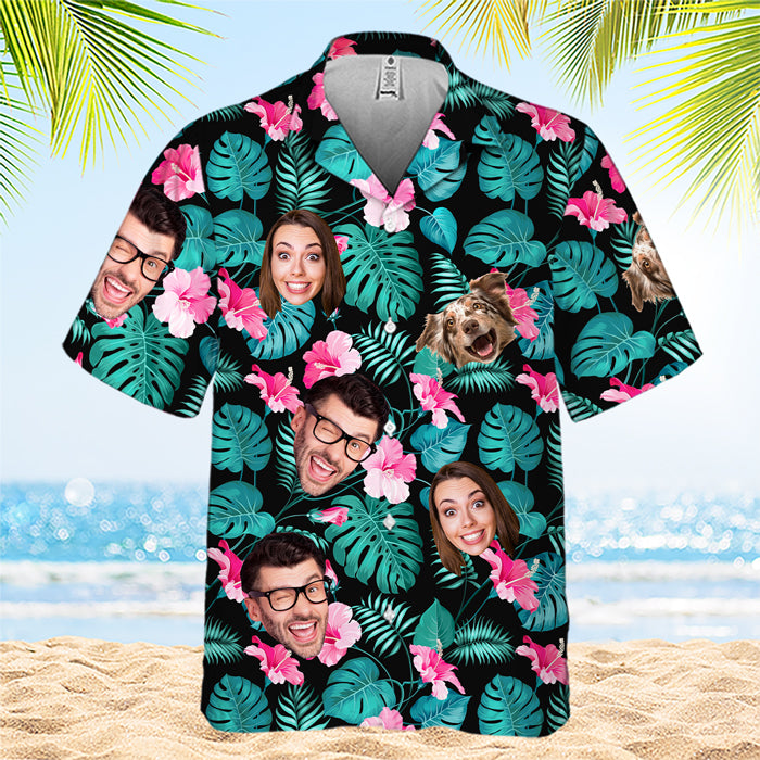 Custom Photo You Had Me At Aloha - Family Personalized Custom Face Unisex Hawaiian Shirt - Gift For Family, Pet Owners, Pet Lovers