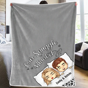 Our Snuggle Blanket - Couple Personalized Custom Blanket - Gift For Husband Wife, Anniversary