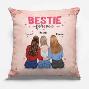 Bestie Forever - Bestie Personalized Custom Pillow - Gift For Best Friends, BFF, Sisters