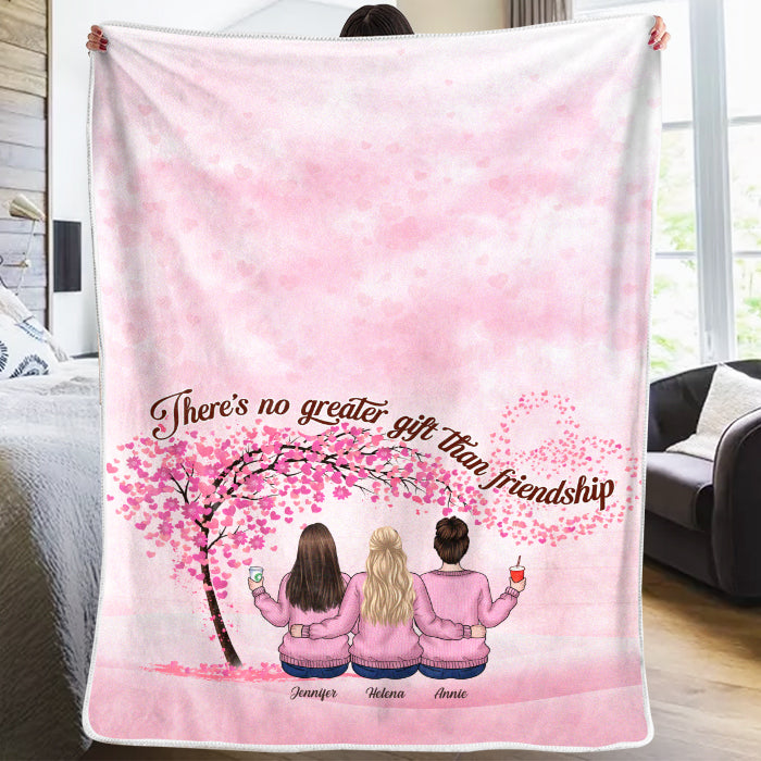 There’s No Greater Gift Than Friendship - Bestie Personalized Custom Blanket - Gift For Best Friends, BFF, Sisters