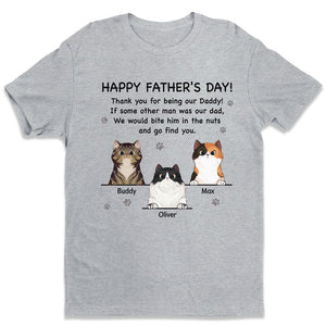 Happy Father's Day, Daddy! - Cat Personalized Custom Unisex T-shirt, Hoodie, Sweatshirt - Gift For Pet Owners, Pet Lovers