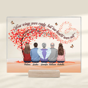 Forever & Ever, You'll Stay In My Heart - Memorial Personalized Custom Rectangle Shaped Acrylic Plaque - Sympathy Gift, Gift For Family Members