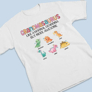 Awesome Grandmasaurus & Dino Kids - Family Personalized Custom Unisex T-shirt, Hoodie, Sweatshirt - Mother's Day, Birthday Gift For Grandma