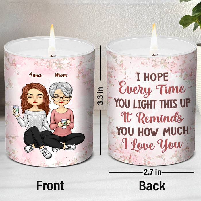 Mother's Day Candle Mom Candle I Love You Mom Candle Mother's Day