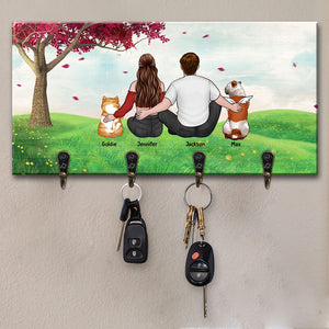 You & Me And Fur Babies - Dog & Cat Personalized Custom Key Hanger, Key Holder - Gift For Pet Owners, Pet Lovers