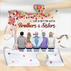 The Greatest Gift Of All - Family Personalized Custom Puzzle Shaped Acrylic Plaque - Gift For Family Members