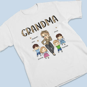 Grandma & Her Dancing Kids - Family Personalized Custom Unisex T-shirt, Hoodie, Sweatshirt - Mother's Day, Birthday Gift For Mom, Grandma
