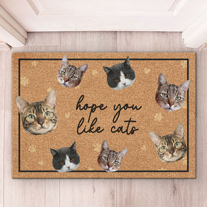 Custom Photo Hope You Like Fur Babies - Dog & Cat Personalized Custom Decorative Mat - Gift For Pet Owners, Pet Lovers