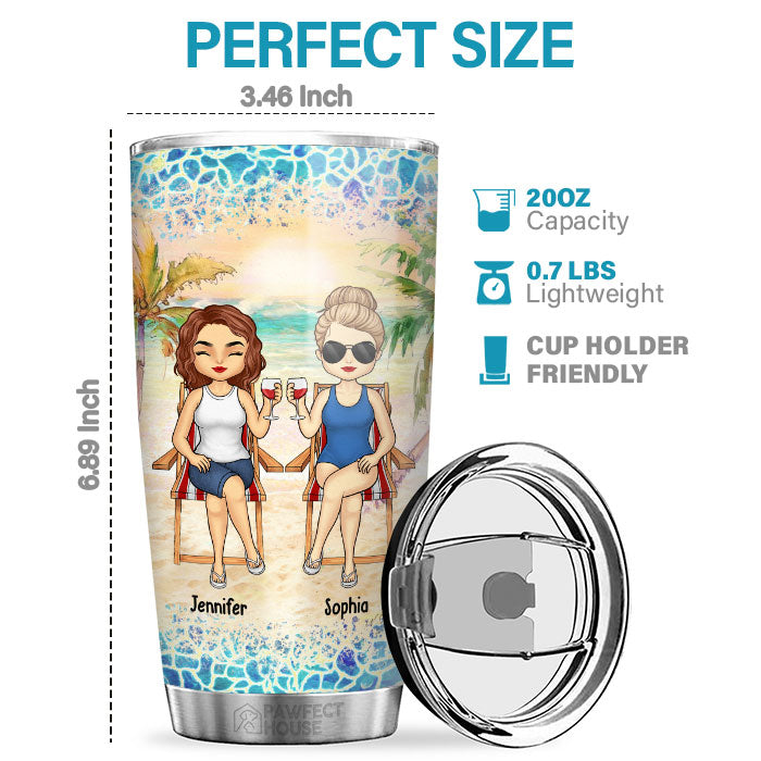 Girls Trip Water Bottle Personalized Beach Bottle Beach Tumbler