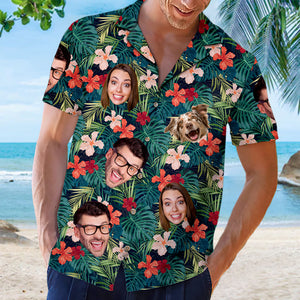 Custom Photo You Had Me At Aloha - Family Personalized Custom Face Unisex Hawaiian Shirt - Gift For Family, Pet Owners, Pet Lovers