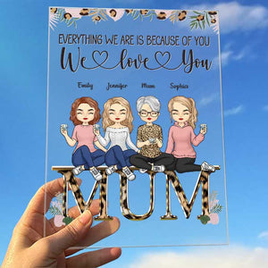 It Reminds You How Much We Love You Mom - Family Personalized Custom Acrylic Plaque - Mother's Day, Birthday Gift For Mom