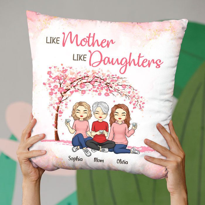 Best Friends Forever From The Heart - Family Personalized Custom Pillow - Mother's Day, Gift For Mom