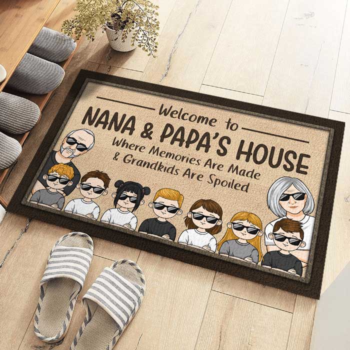  Customizable Grandparent's Day Gift for Grandparents, Nana and  Papa's House, Grandpa Grandma Doormat, Nanny, Nana