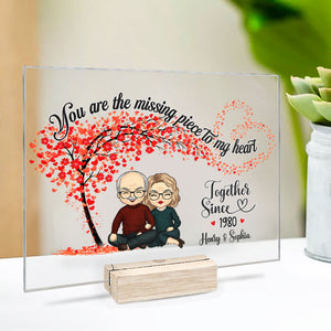 You Are The Missing Piece To My Heart - Couple Personalized Custom Acrylic Plaque - Gift For Husband Wife, Anniversary