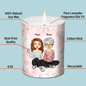 This Reminds How Much I Love You - Family Personalized Custom Smokeless Scented Candle - Mother's Day, Birthday Gift For Mom From Daughter