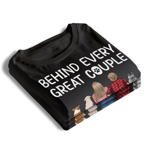 Behind Us - Dog Personalized Custom Unisex T-shirt, Hoodie, Sweatshirt - Gift For Couples, Pet Owners, Pet Lovers