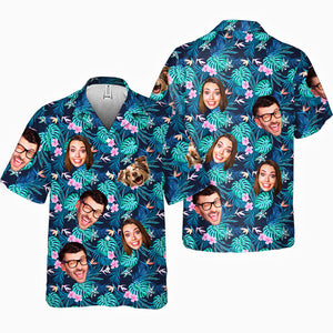 Custom Photo You Had Me At Aloha - Family Personalized Custom Face Unisex Hawaiian Shirt - Gift For Family, Pet Owners, Pet Lovers